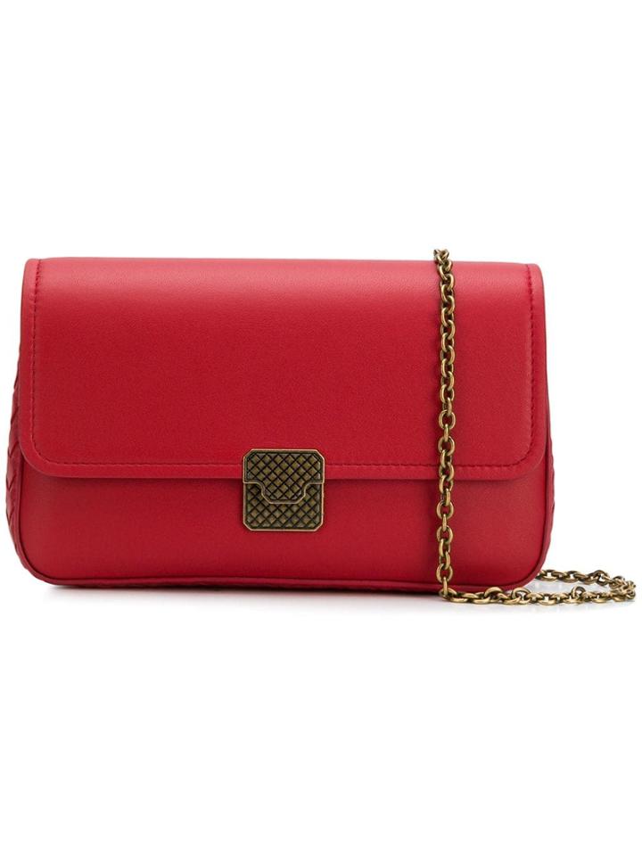 Bottega Veneta Textured Lock Crossbody Bag
