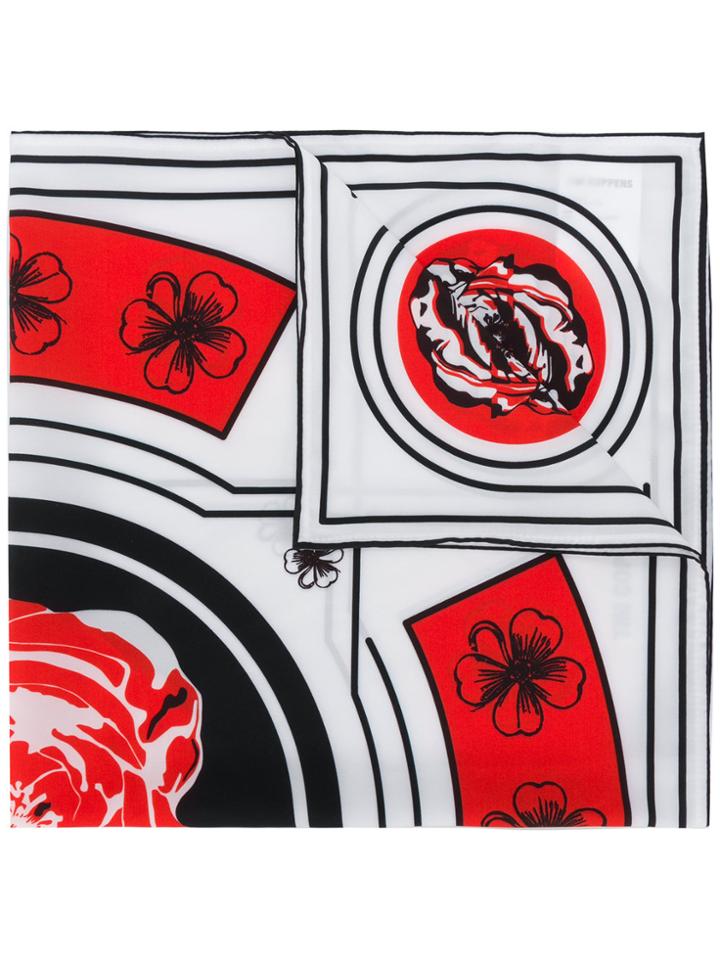 Tim Coppens Poppy Print Bandana - White