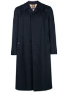 Burberry Vintage Concealed Fastening Trench Coat - Blue