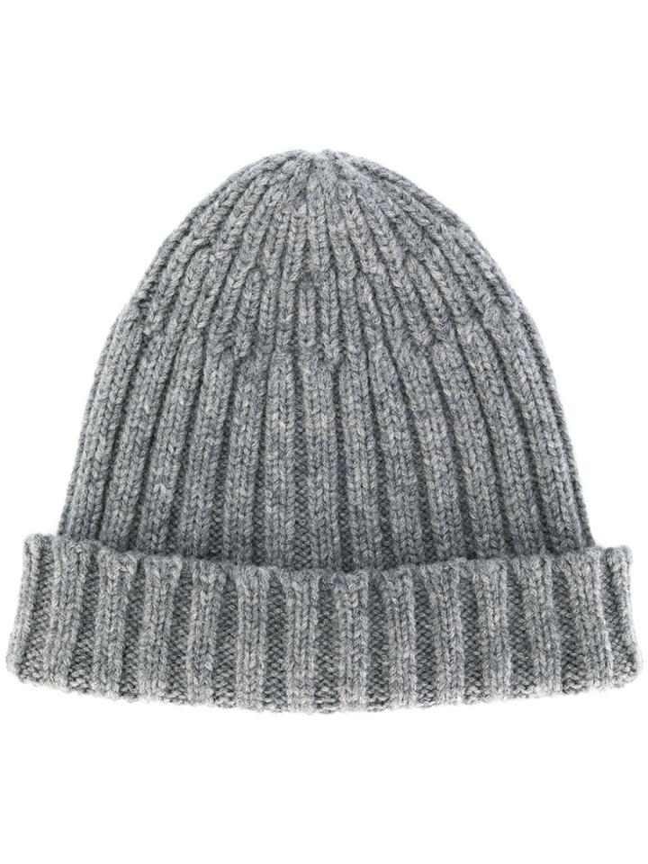 Roberto Collina Classic Beanie Hat - Grey