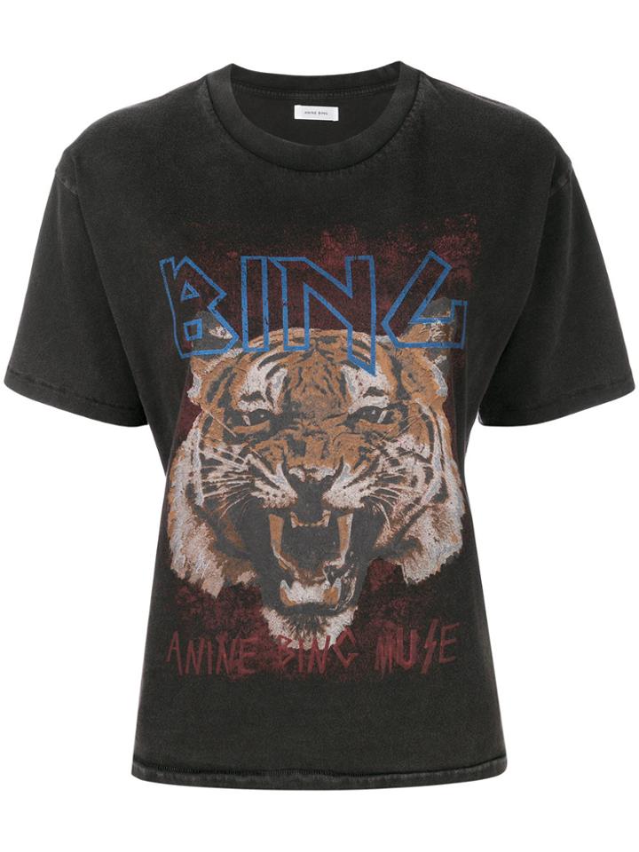 Anine Bing Tiger Print T-shirt - Black