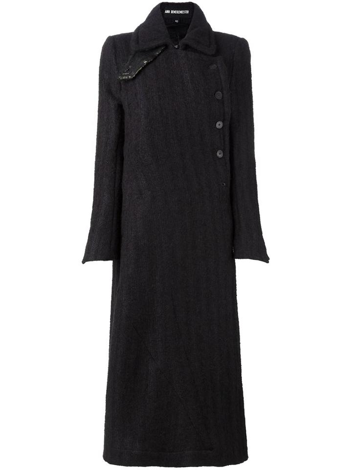 Ann Demeulemeester Double Breasted Coat, Women's, Size: 40, Brown, Cotton/nylon/virgin Wool