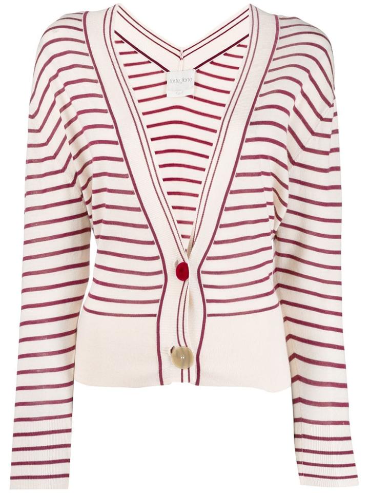 Forte Forte Striped Cardigan - White