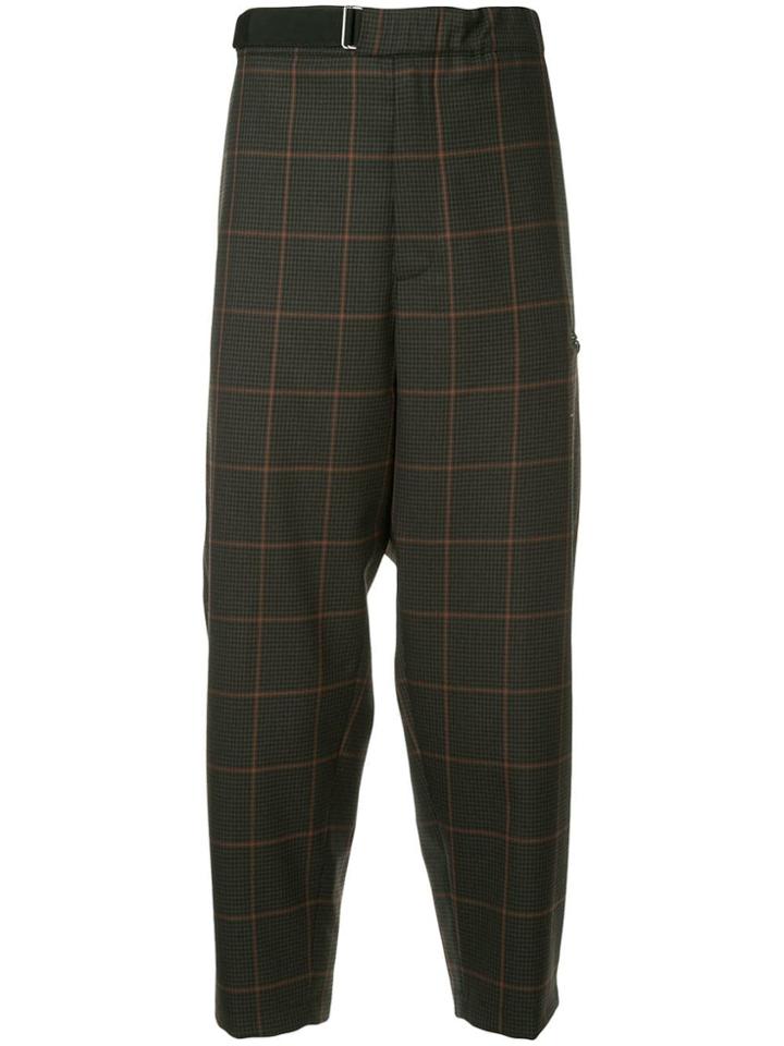 Oamc Loose Ckeck Trousers - Green