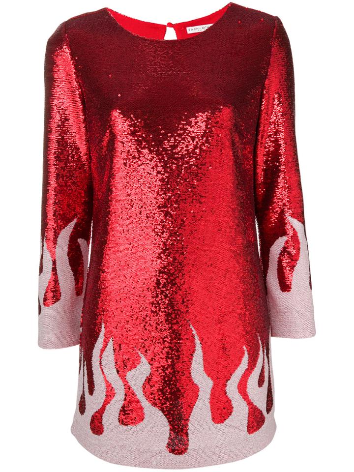 Each X Other Fire Sequinned Mini Dress - Red