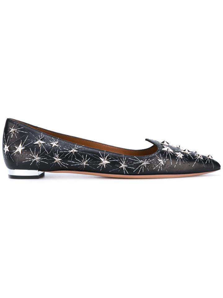 Aquazzura 'cosmic Star' Ballerinas - Black