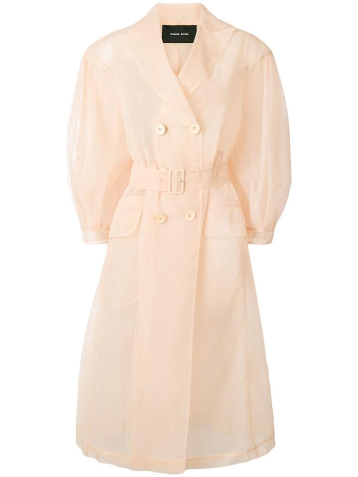 Simone Rocha Loose Flared Coat - Nude & Neutrals