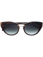 Oscar De La Renta Cat Eye Frame Sunglasses - Brown
