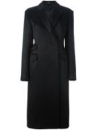 Maison Margiela Tailored Long Coat, Women's, Size: 44, Black, Cotton/polyamide/viscose/wool