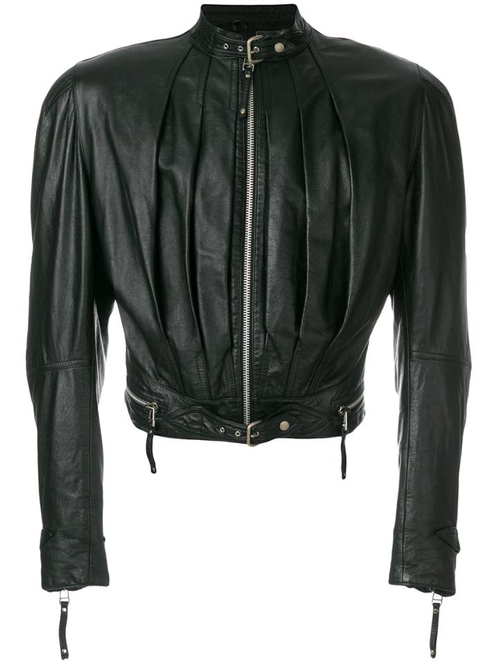 Jean Paul Gaultier Vintage Cropped Biker Jacket - Black