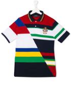 Ralph Lauren Kids Stripe Print Polo Shirt - White