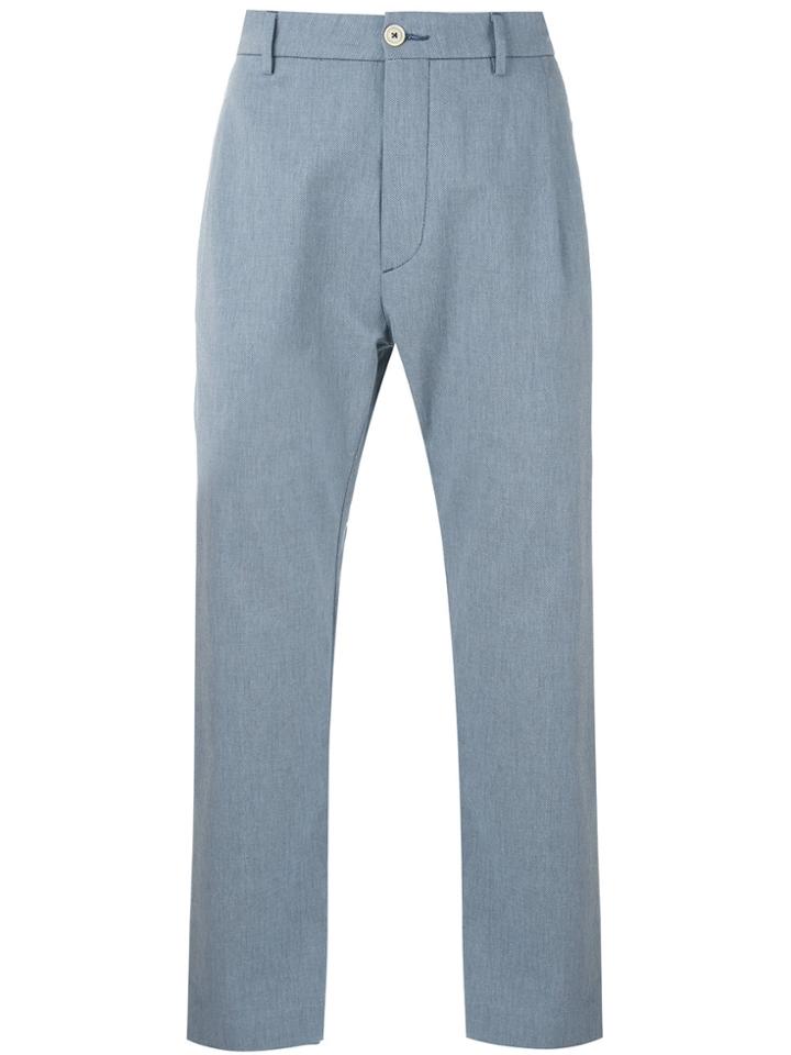 Pence Cropped Trousers - Blue