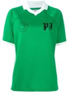 Palm Angels Logo Print Polo Shirt, Women's, Size: Small, Green, Cotton/polyester