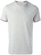 Moncler Stripe Detail Arm T-shirt, Men's, Size: Small, Grey, Cotton/spandex/elastane