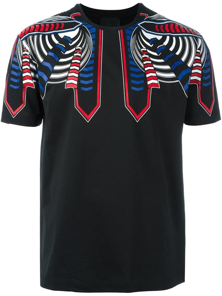 Les Hommes Shoulder Print T-shirt