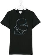 Karl Lagerfeld Kids Logo Print T-shirt - Black