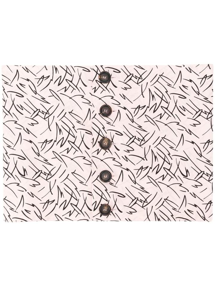Plan C Printed Buttoned Waistband - Pink