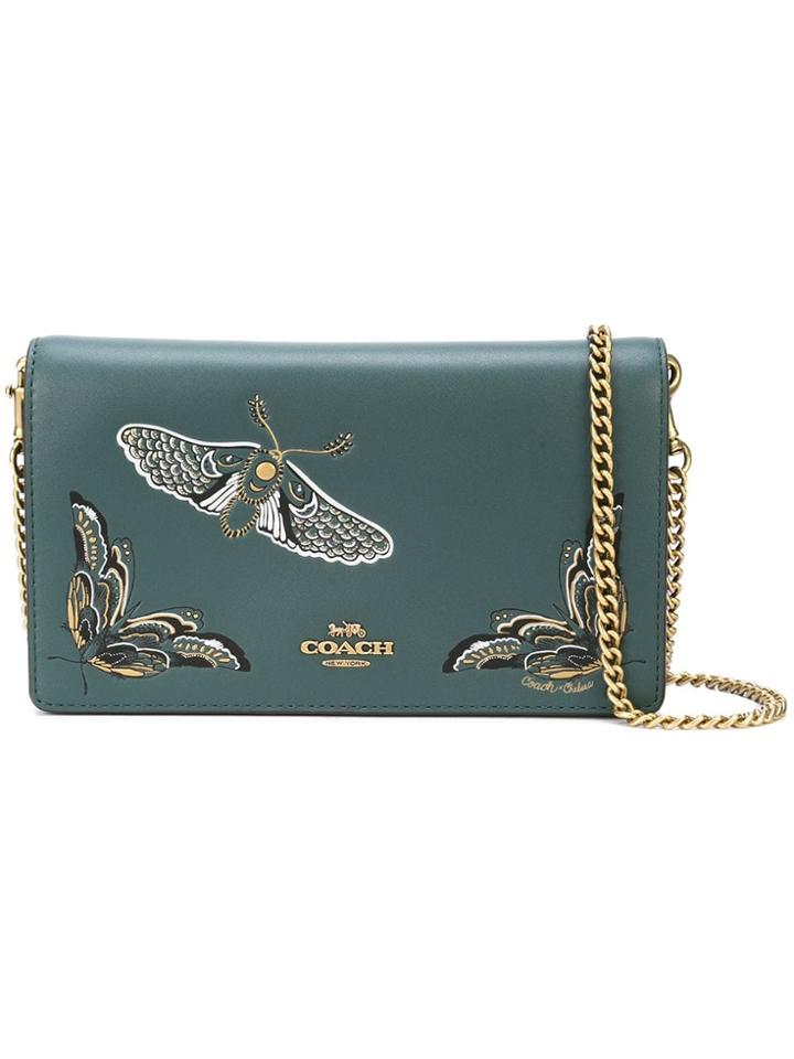 Coach Coach 38863 B4/bk Leather/fur/exotic Skins->leather - Green