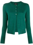 Ps Paul Smith Round Neck Cardigan - Green