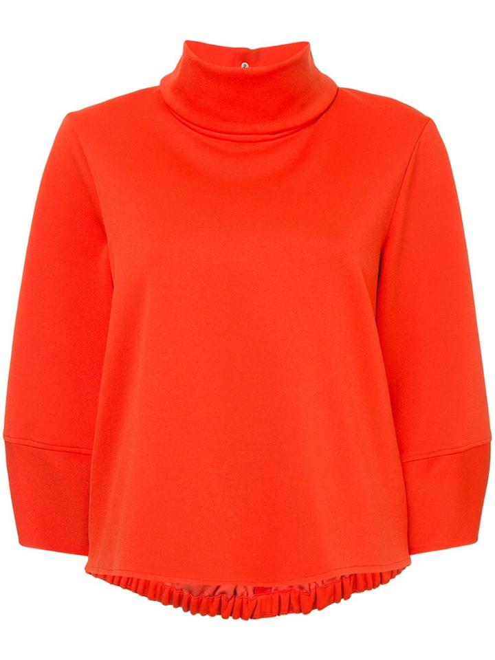 Tibi Mercer High Neck Top - Red