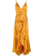 Jonathan Simkhai Asymmetric Ruffle Dress - Orange