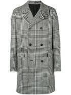 Givenchy Houndstooth Double-breasted Coat - Black
