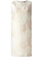 Ermanno Scervino Leaf Brocade Shift Dress - Nude & Neutrals