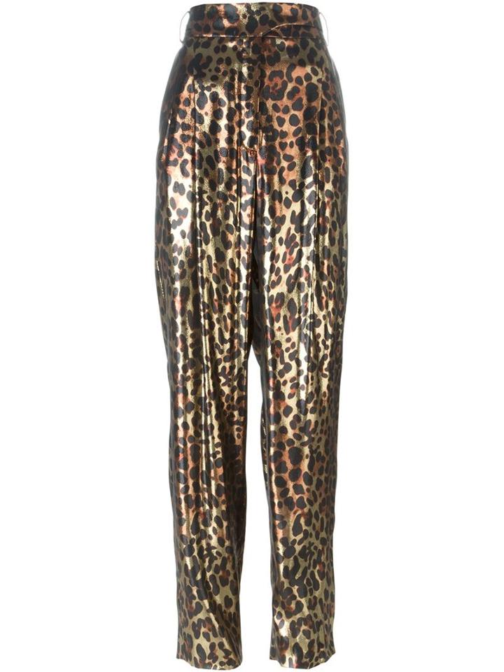 Lanvin Metallic Leopard Trousers