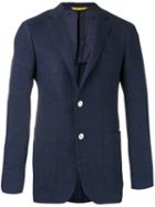 Canali - Two Button Blazer - Men - Wool/silk/linen/flax/cupro - 50, Blue, Wool/silk/linen/flax/cupro