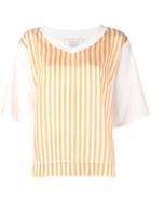 Paul Smith Striped V-neck Top - White
