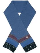 Dolce & Gabbana Tile Print Scarf, Men's, Blue, Silk