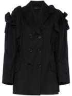 Simone Rocha Bow Detail Wool Blazer Jacket - Black