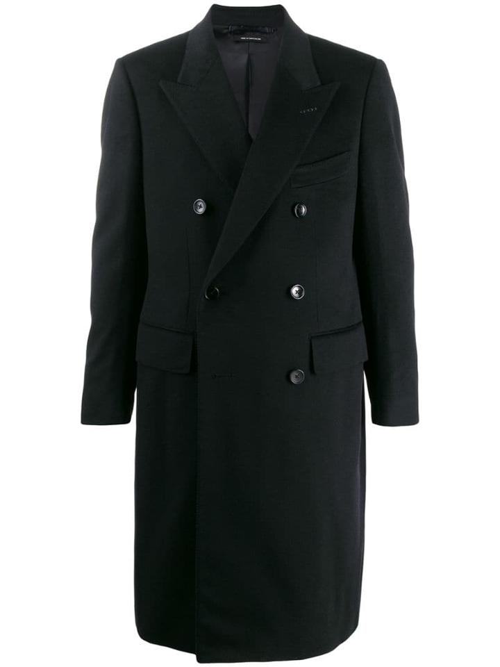 Tom Ford Double-breasted Coat - Blue