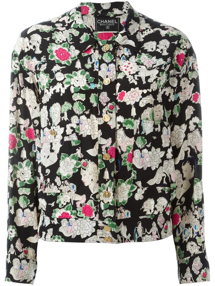 Chanel Vintage Floral Print Jacket
