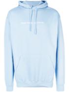 F.a.m.t. - Quote Print Hoodie - Unisex - Cotton/polyester - S, Blue, Cotton/polyester