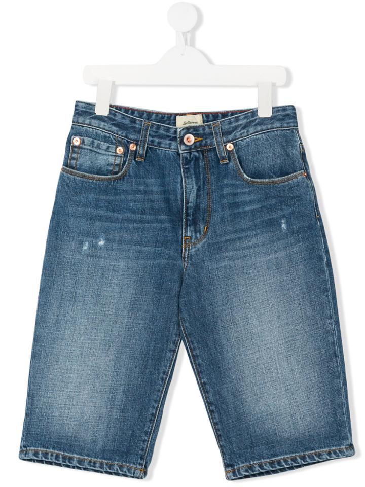 Bellerose Kids Denim Bermuda Shorts - Blue