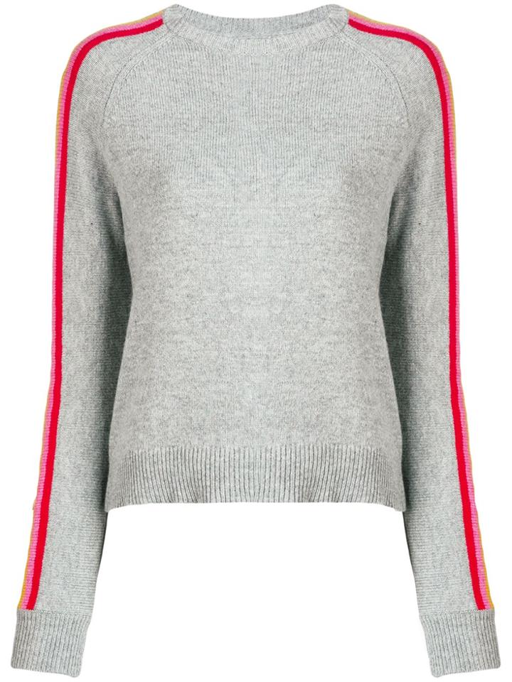 Allude Rainbow Stripe Jumper - Grey