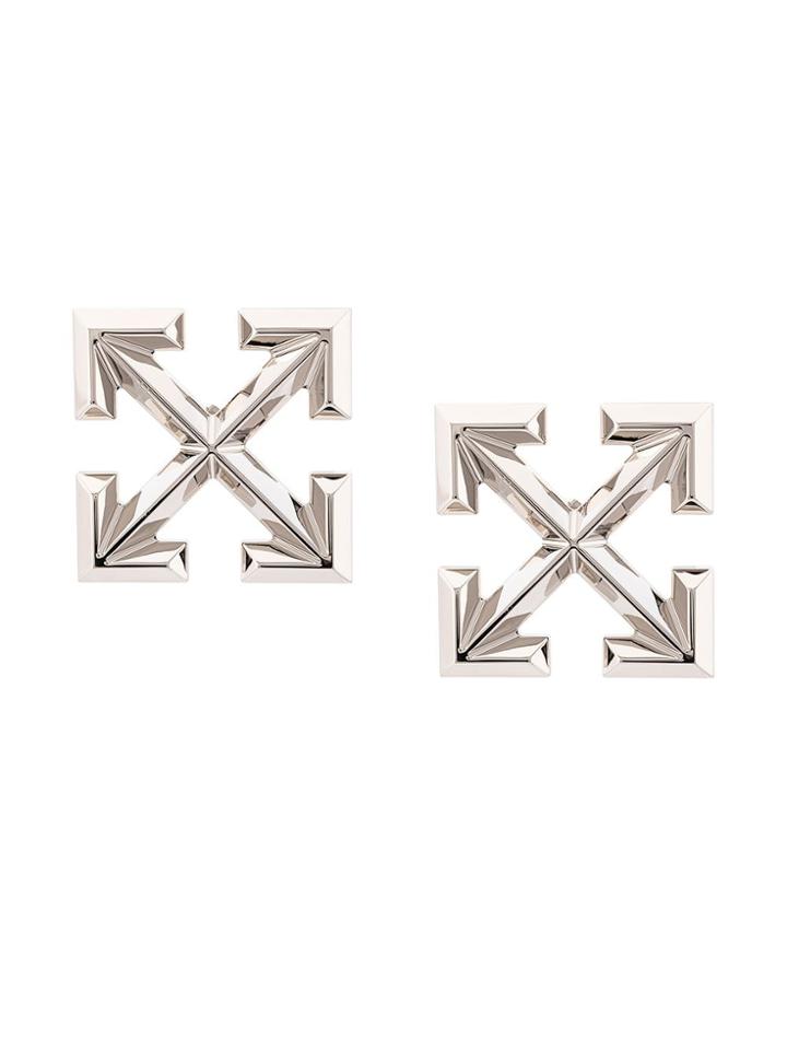 Off-white Oversized Arrows Earrings - Silver