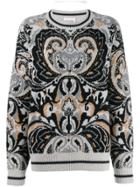 See By Chloé Giant Paisley Jacquard Sweater - Grey