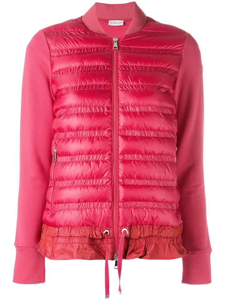 Moncler Puffer-front Jacket, Women's, Size: Medium, Red, Cotton/polyamide