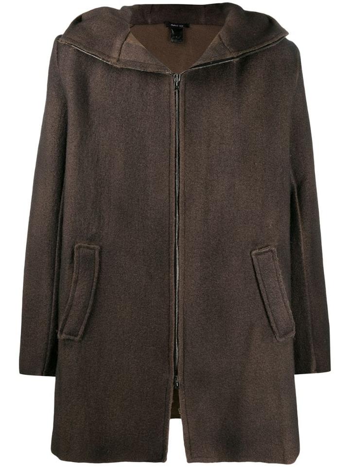 Avant Toi Hooded Coat - Brown