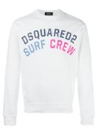 Dsquared2 Surf Crew Sweatshirt, Men's, Size: Large, White, Cotton