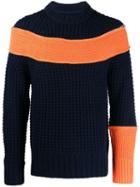 Sacai Two-tone Knitted Sweatshirt - Blue