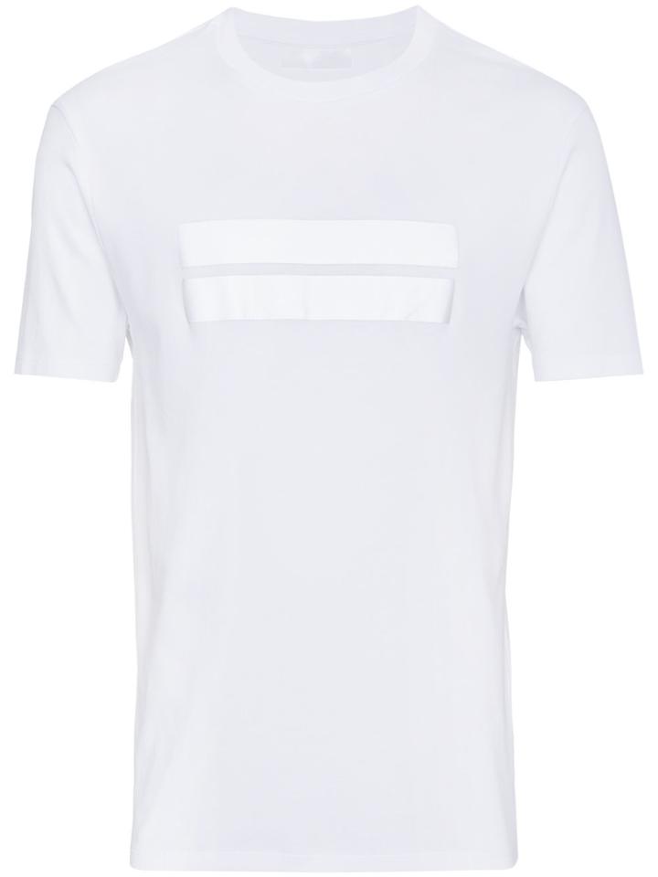 Neil Barrett Metallic Stripe Short Sleeve T Shirt - White
