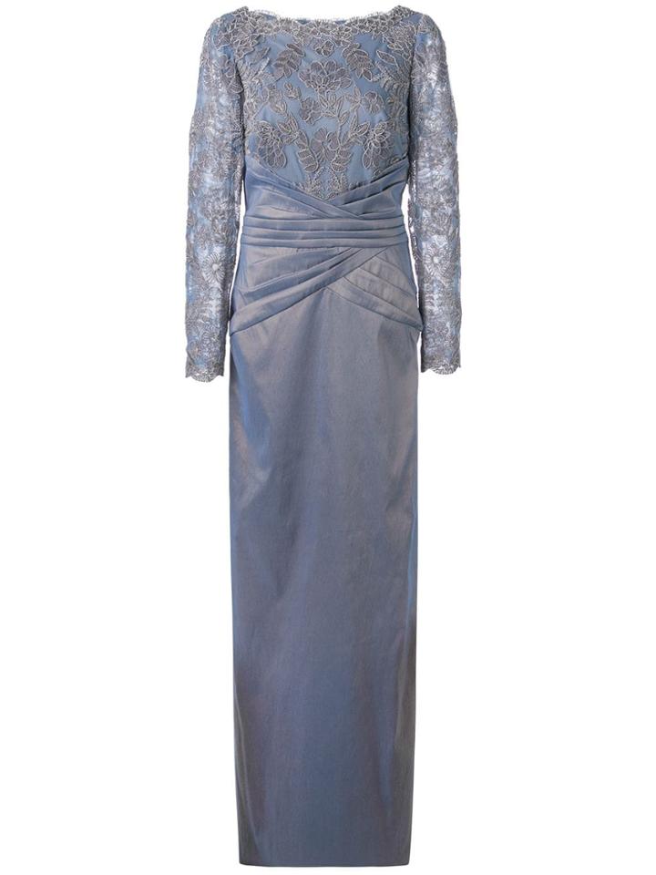 Tadashi Shoji Lace Constructed Gown - Grey
