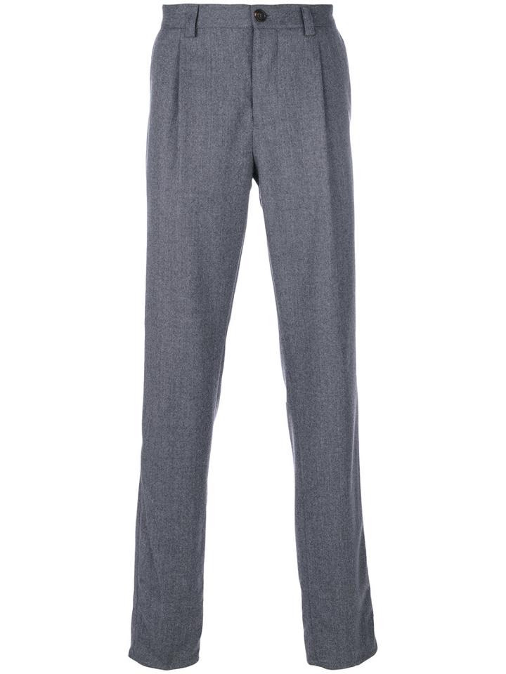 Brunello Cucinelli - Straight Leg Trousers - Men - Cotton/acetate/cupro/wool - 46, Grey, Cotton/acetate/cupro/wool
