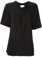 Maison Margiela Twist Detail T-shirt, Women's, Size: Small, Black, Cotton