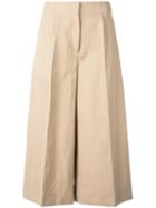 Joseph Flared Cropped Trousers, Women's, Size: 36, Nude/neutrals, Cotton/ramie