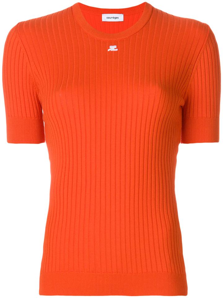 Courrèges Rib Knit Top - Yellow & Orange