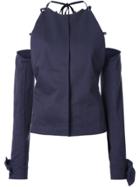 Roberts Wood Cut Out Three Piece Blouse - Grey